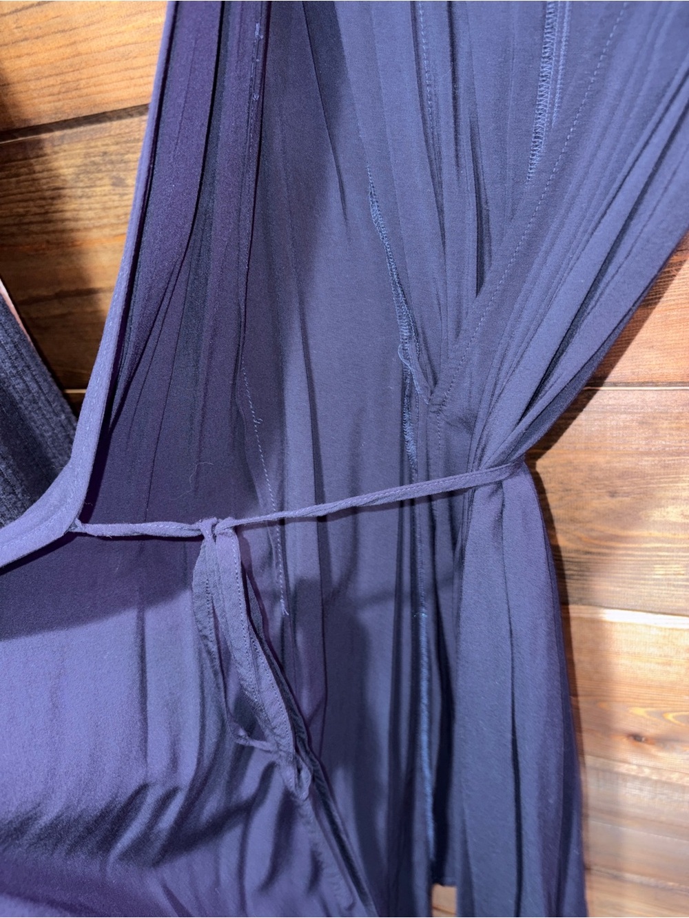 Brandy Melville Navy Wrap-Style Short Sleeve Dress - Picture 8 of 8